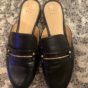 Black loafers
